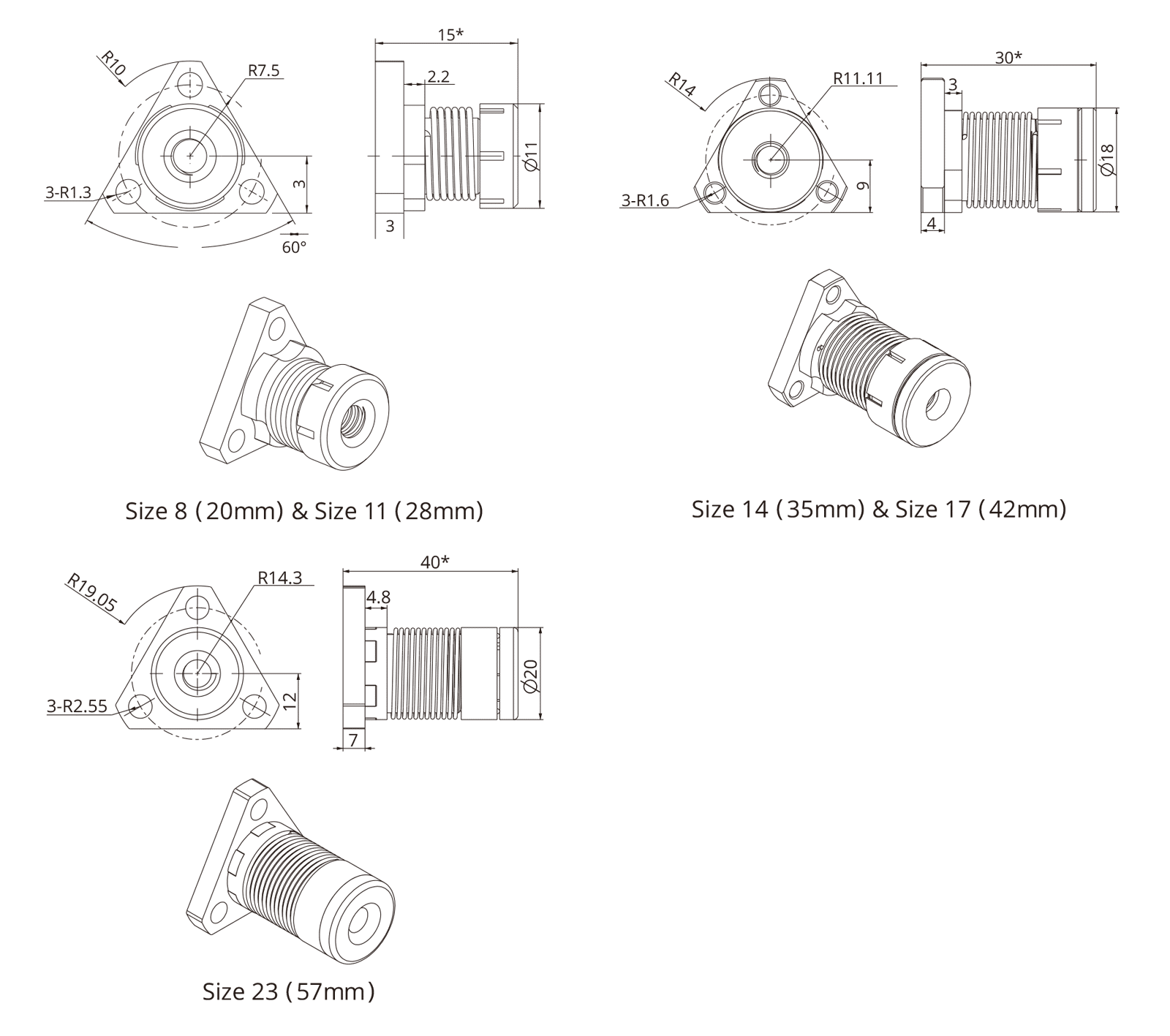 External Actuator AntiBacklash Nut KOCO MOTION