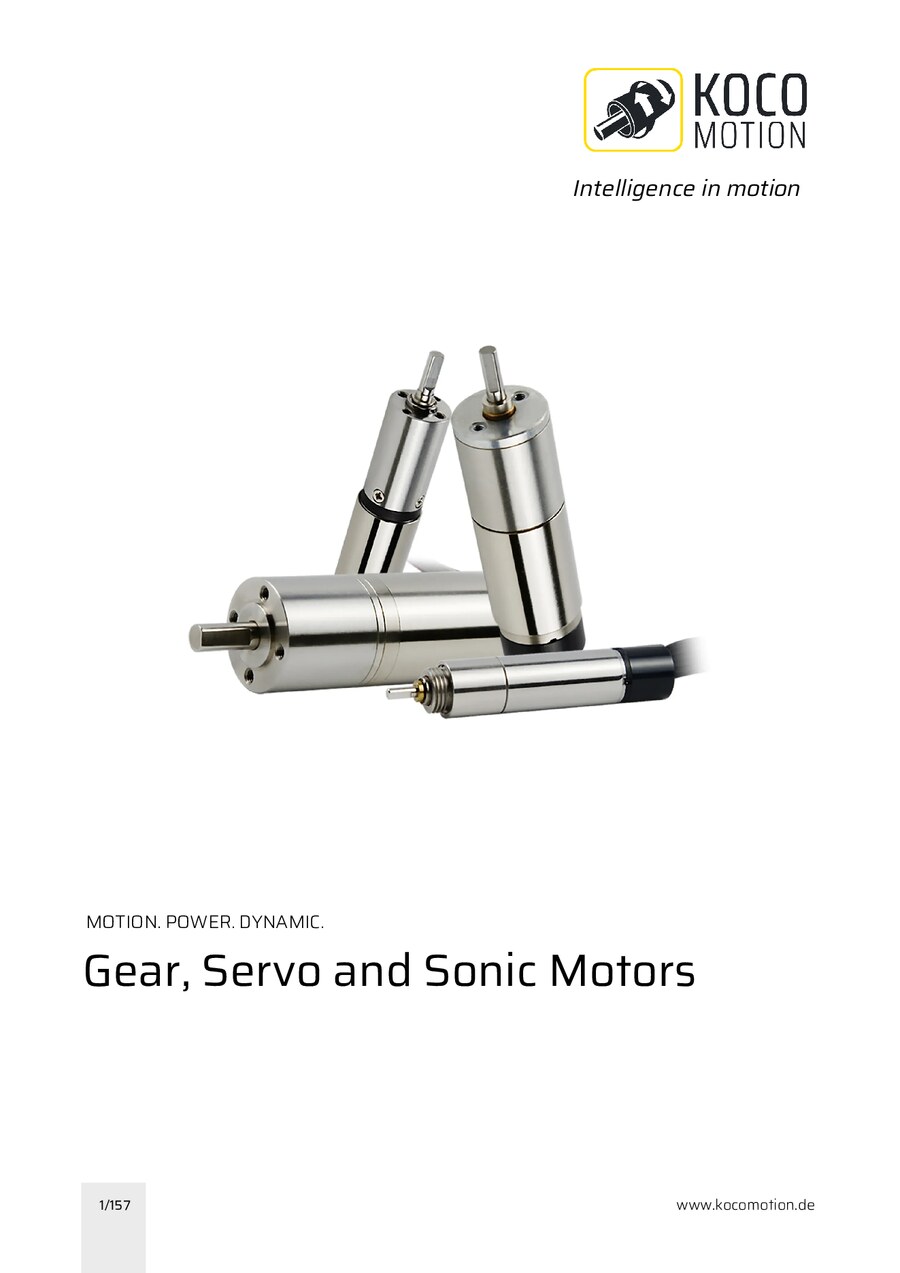 Titelseite von Gear, Servo and Sonic Motors
